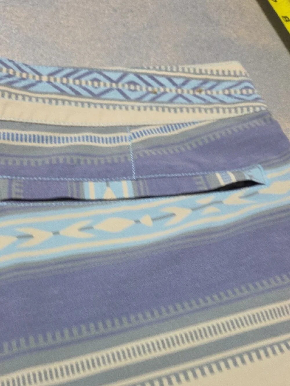 Faherty Blue and Cream Striped Men’s Swim Board Shorts Size 34.nwots.